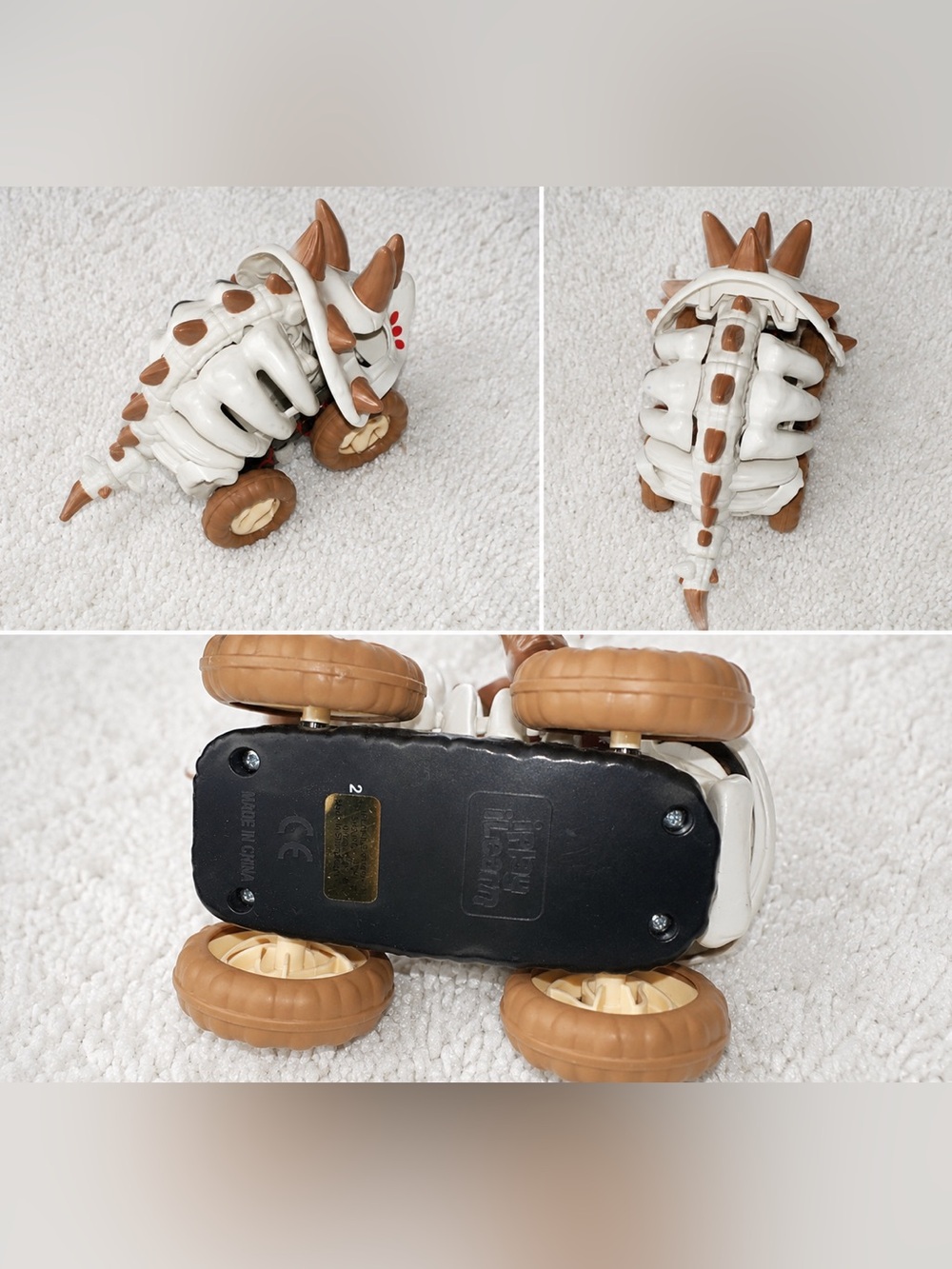 iPlay iLearn Skeleton Dino Dasher Pull Back Monster Truck Dinosaur Toy